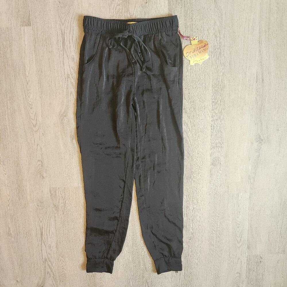 NWT Princess Vera Wang Junior's Black Elastic Waist Ankle Length Joggers X-Small